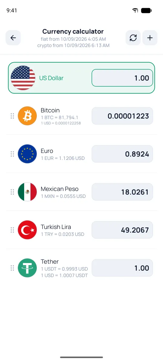 Currency calculator