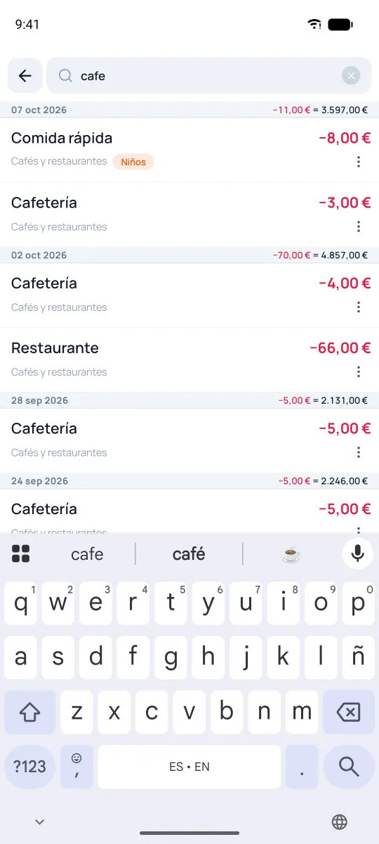 Búsqueda de operaciones