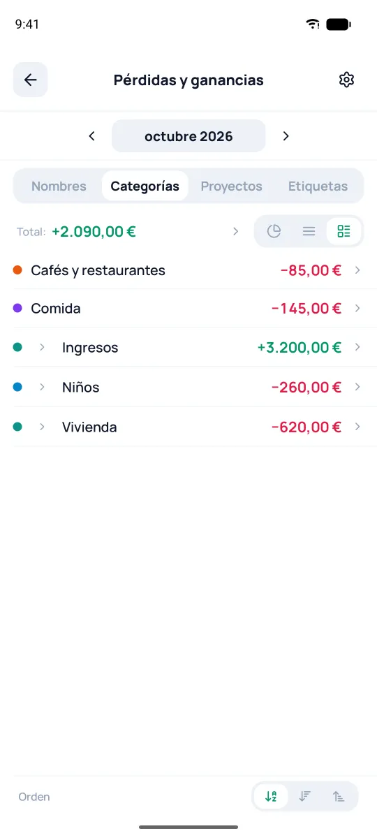 Informe de pérdidas y ganancias