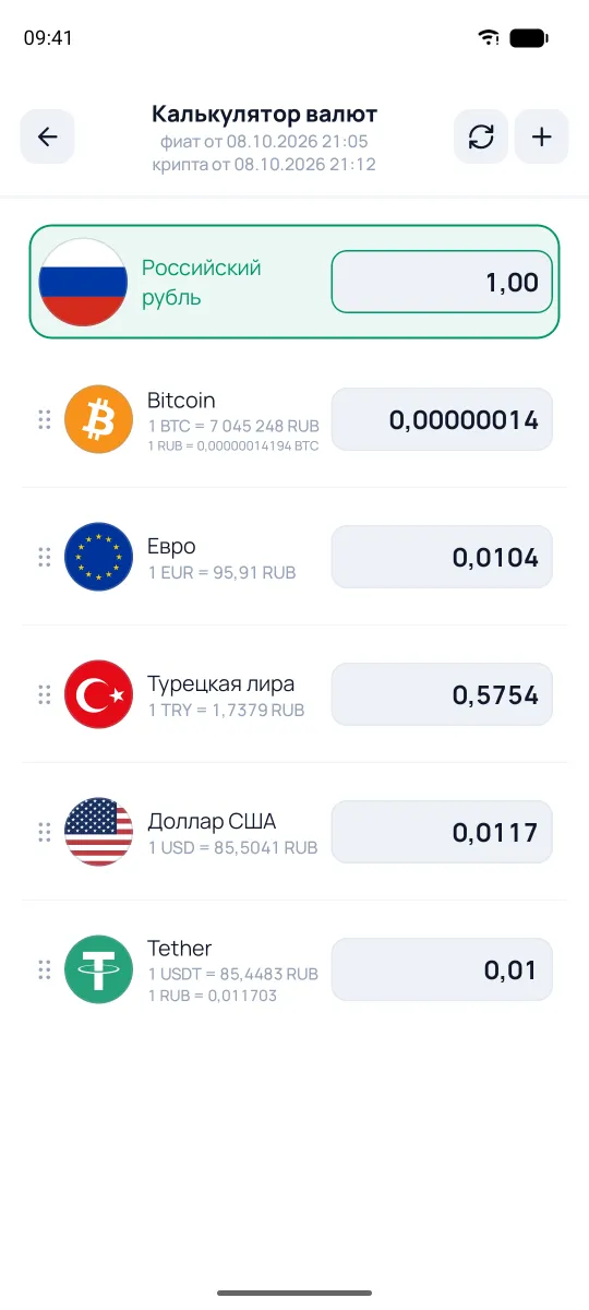 Калькулятор валют